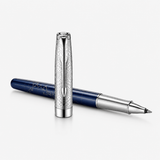 Parker Sonnet Blue Silver CT 18K Atlas Rollerball Pen