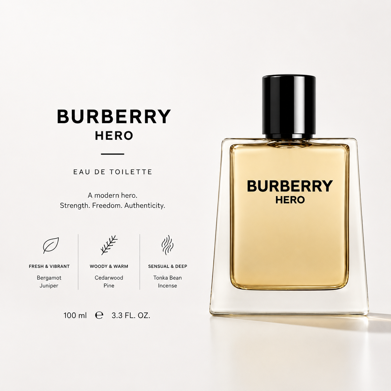 Burberry Hero Eau de Toilette for Men – 100ml