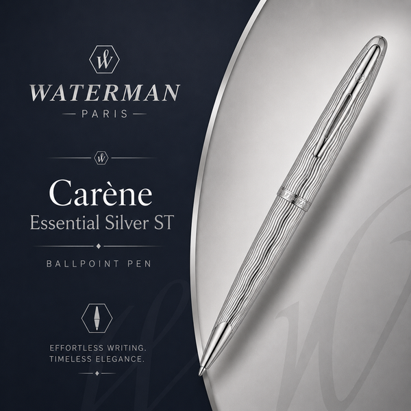 Waterman Carène Essential Ballpoint Pen – Silver with Silver Trim