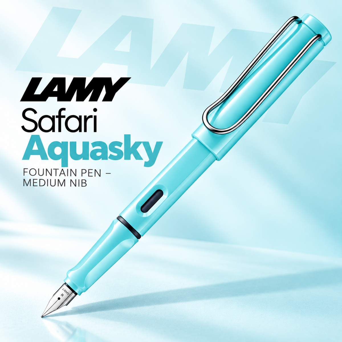Lamy Safari Aquasky Fountain Pen – Medium Nib