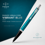 Parker Urban Core Ballpoint Pen – Vibrant Blue | Chrome Trim