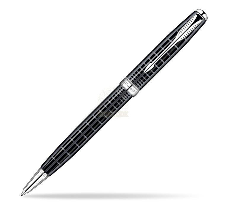 Parker Sonnet Dark Grey Lacquer CT Ballpoint Pen – Chrome Trim Luxury Pen