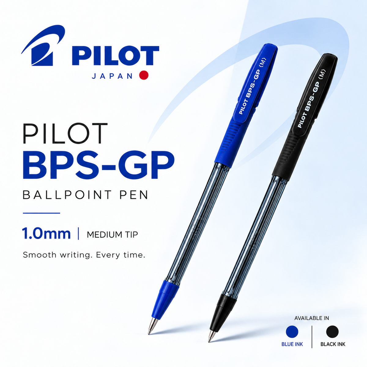 Pilot BPS-GP Ballpoint Pen – 1.0mm | Blue & Black Ink | Pack of 6 & 12