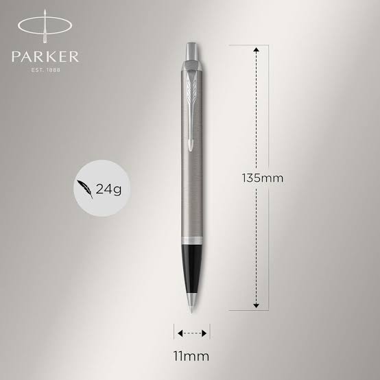 Parker IM Premium Ballpoint Pen – Brushed Stainless Steel with Chrome Trim | Premium Ballpoint Pen