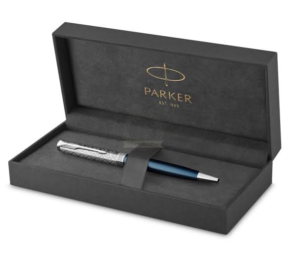 Parker Sonnet Ballpoint Pen – Premium Metal Blue with Chrome Trim | Premium Ballpoint Pen