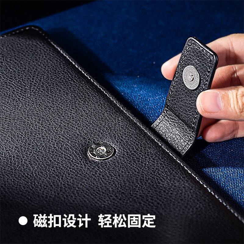 Deli E3301 Hard Leather Cover 25K Notebook – 120 Sheets