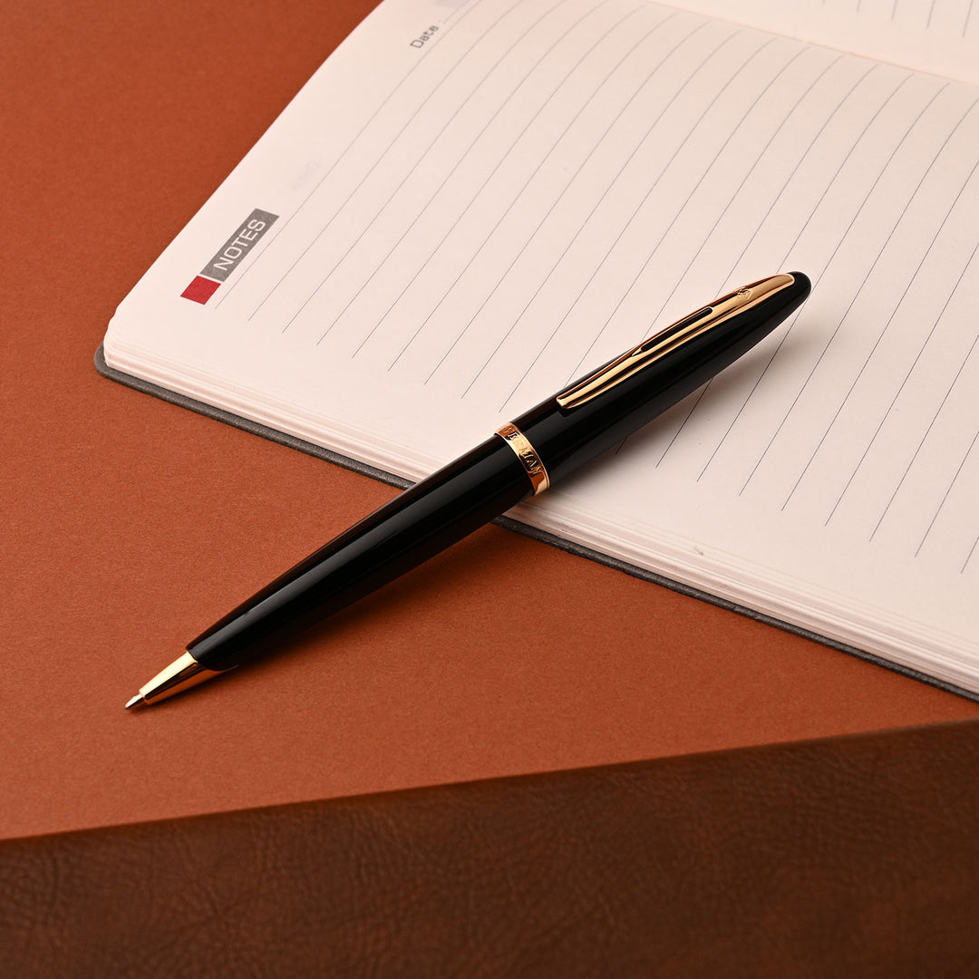 Waterman Carène Ballpoint Pen – Black Sea with Gold Trim