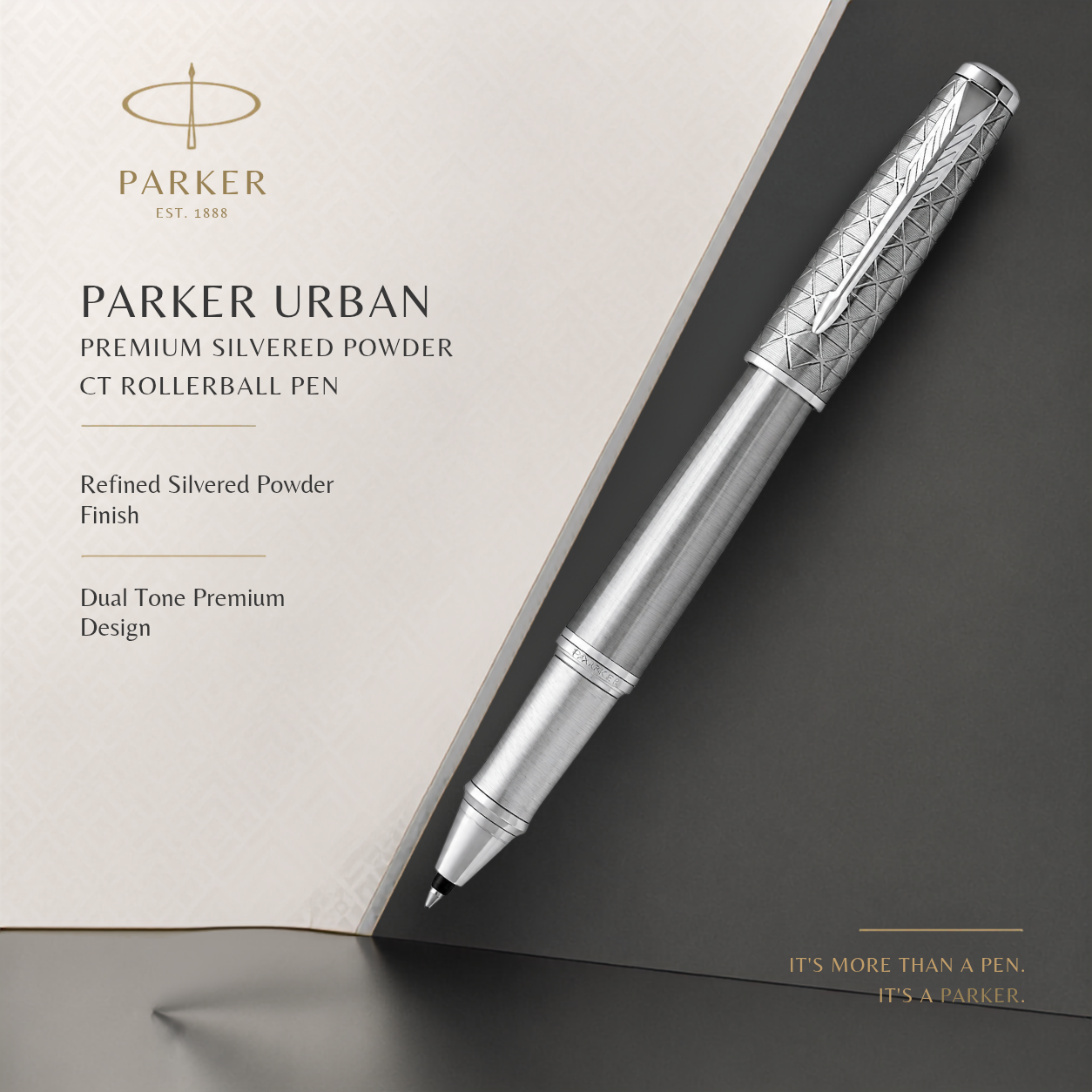 Parker Urban Premium Silvered Powder CT Rollerball Pen