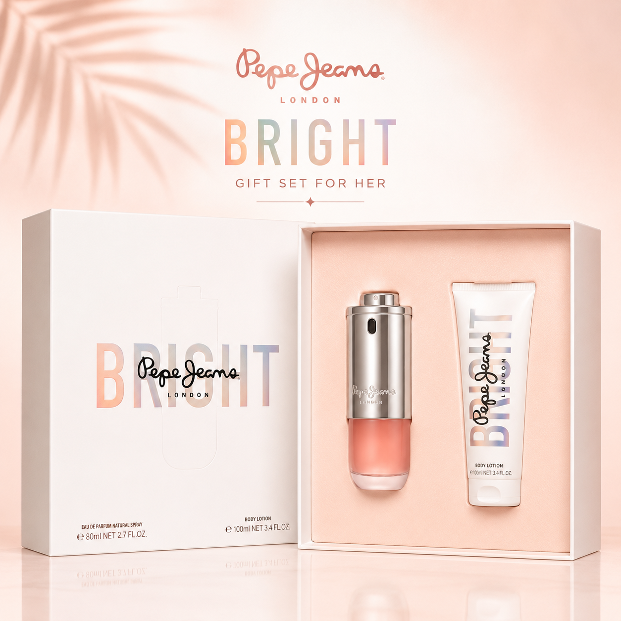 Pepe Jeans Bright Gift Set For Her – EDP 80ml + Body Lotion 100ml