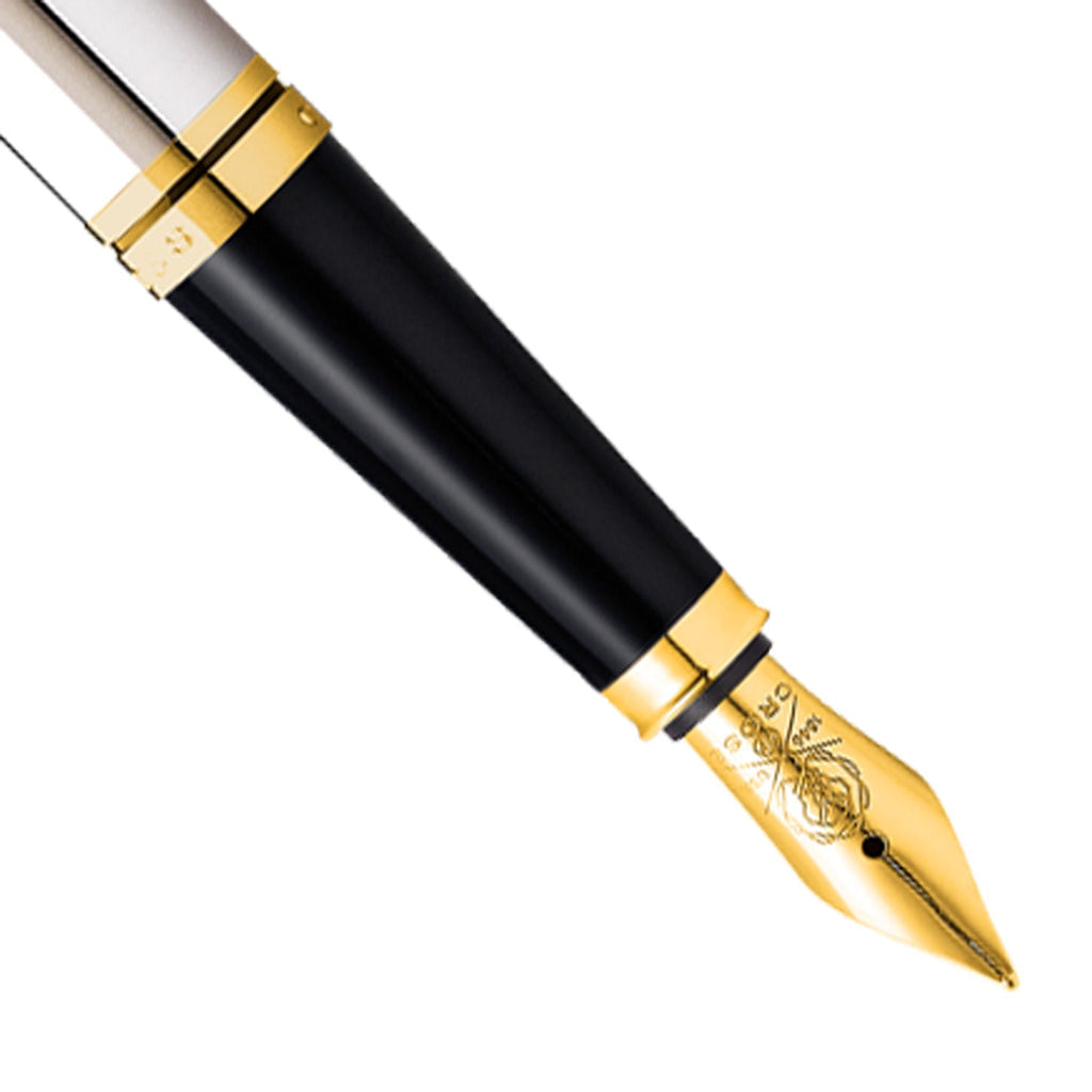Cross Coventry Polished Chrome Fountain Pen with Gold-Tone Trim – Fine Nib | AT0666-2