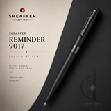 Sheaffer Reminder 9017 Ballpoint Pen — Matte Black | Black PVD Trim