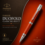 Parker Duofold Classic Big Red CT Ballpoint Pen – Palladium-Plated Trim