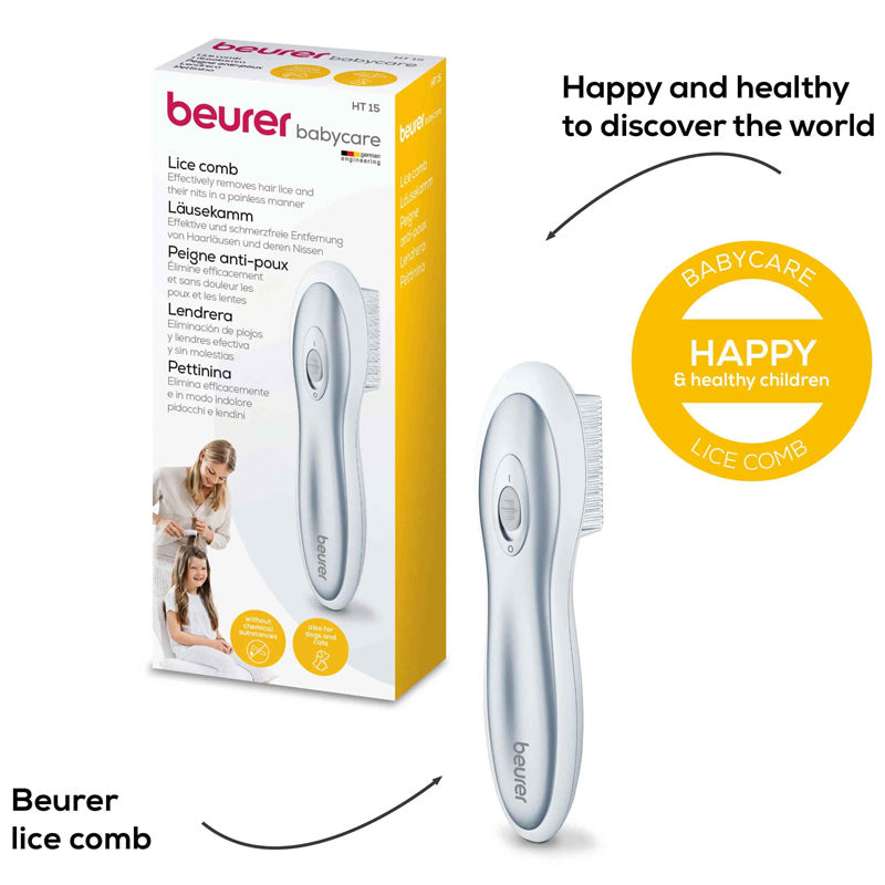 Beurer HT 15 electronic lice comb, chemical-free head lice and nit removal comb, additional view 6