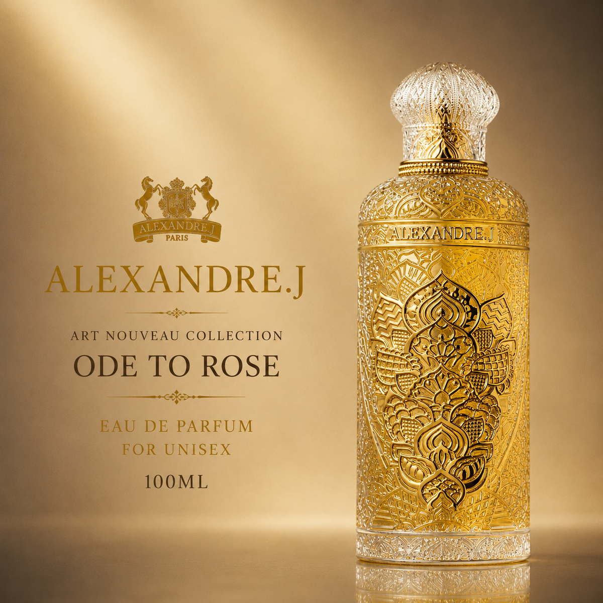 Alexandre.J Art Nouveau Collection Ode To Rose For Unisex EDP 100Ml