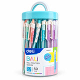 Deli Bali Q028-36 Ballpoint Pen – Blue Ink | 50-Piece Jar