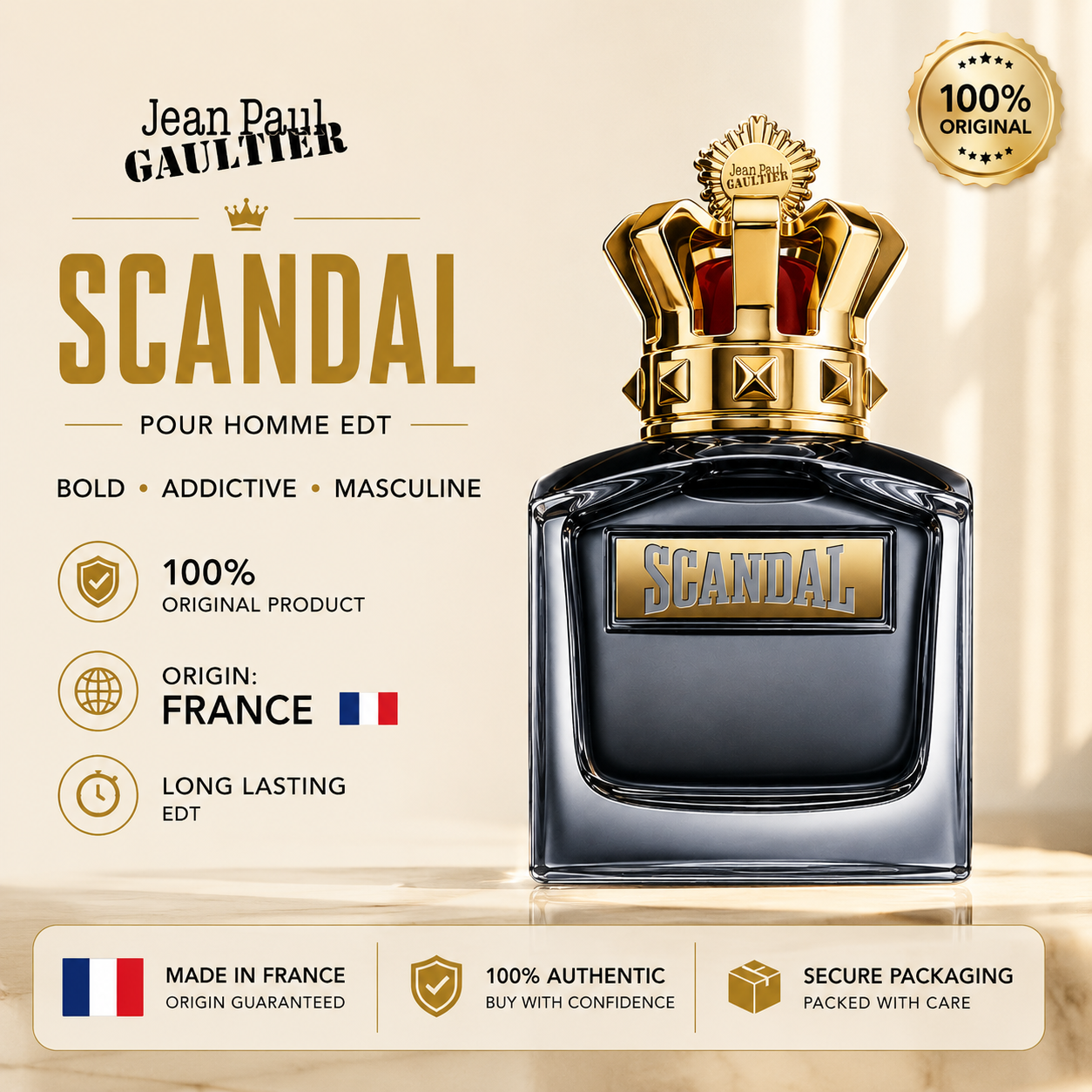 Jean Paul Gaultier Scandal Pour Homme Eau de Toilette – 100ml