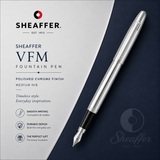 Sheaffer VFM Polished Chrome Fountain Pen – Medium Nib