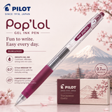 Pilot Pop'lol Gel Ink Rollerball Pen – Burgundy | Retractable | Smooth Gel Ink