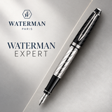 Waterman Expert Precious Black Fountain Pen – Premium Writing Instrument