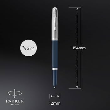 Parker 51 Rebirth Fountain Pen – Midnight Blue with Chrome Trim | Premium Fountain Pen