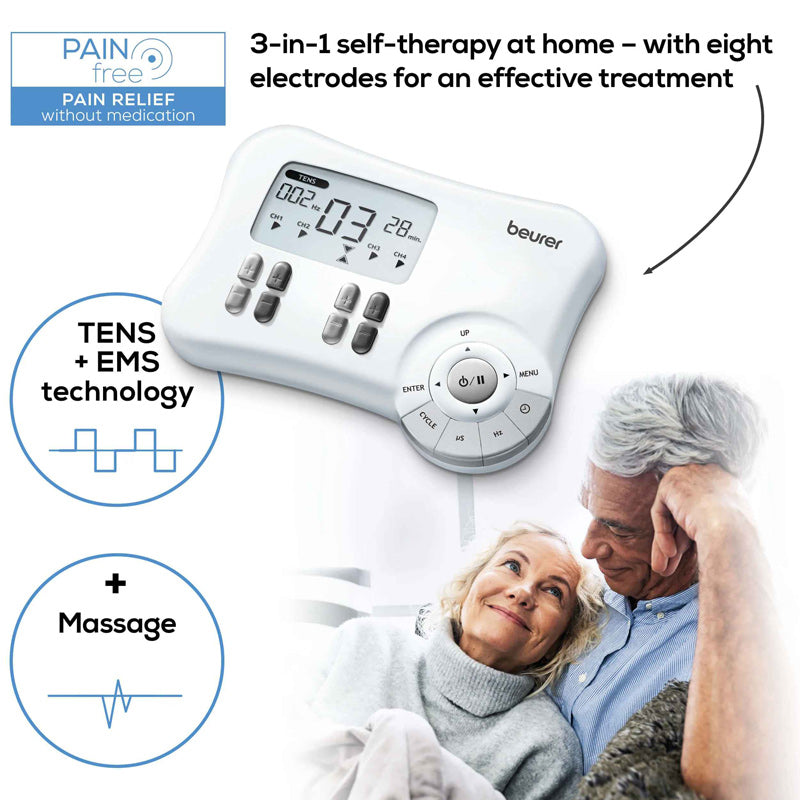 Beurer EM 80 TENS/EMS combination device with electrode pads, pain-relief unit, additional view 3