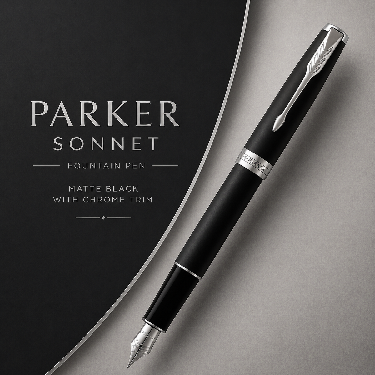Parker Sonnet Matte Black CT Fountain Pen