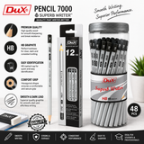 DUX Pencil 7000 Superb Writer – 12 Pcs Pack & 48 Pcs Jar