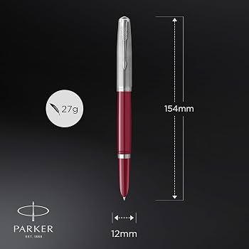 Parker 51 Rebirth Fountain Pen – Burgundy with Chrome Trim | Premium Fountain Pen