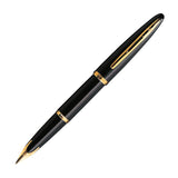 Waterman Carène Fountain Pen – Black Sea with Gold Trim (18K Gold Nib)