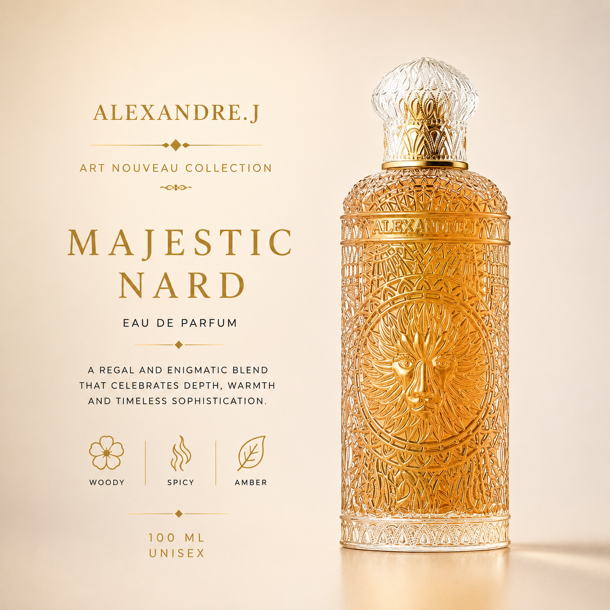 Alexandre.J Art Nouveau Collection Majestic Nard For Unisex EDP 100Ml