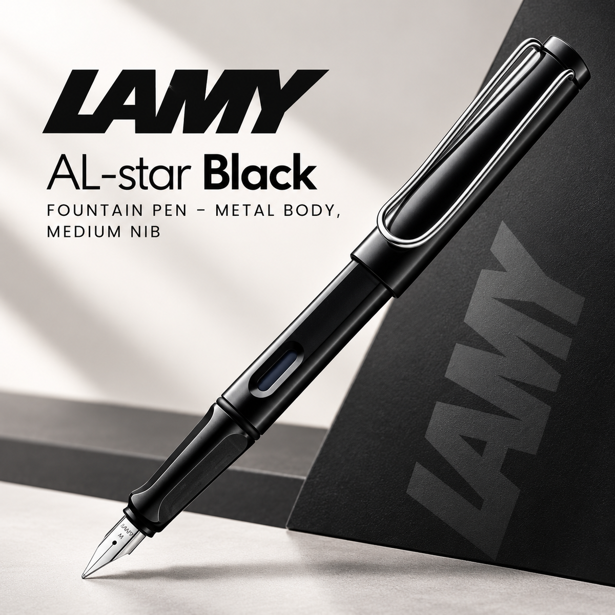 Lamy AL-star Black Fountain Pen – Medium Nib
