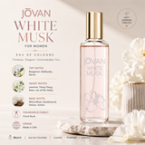 Jovan White Musk for Women Eau de Cologne 96ml | Iconic Floral Musk Fragrance
