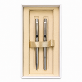 Parker 25 Fountain Pen & Ballpoint Pen Set – Vintage 1975 | Black Trim | Medium Nib