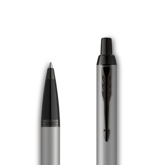 Parker IM Achromatic Matte Grey Ballpoint Pen with Black PVD Trim
