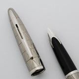 Waterman Carène Contemporary Gunmetal ST Fountain Pen – 18K Solid Gold Rhodium-Plated Medium Nib