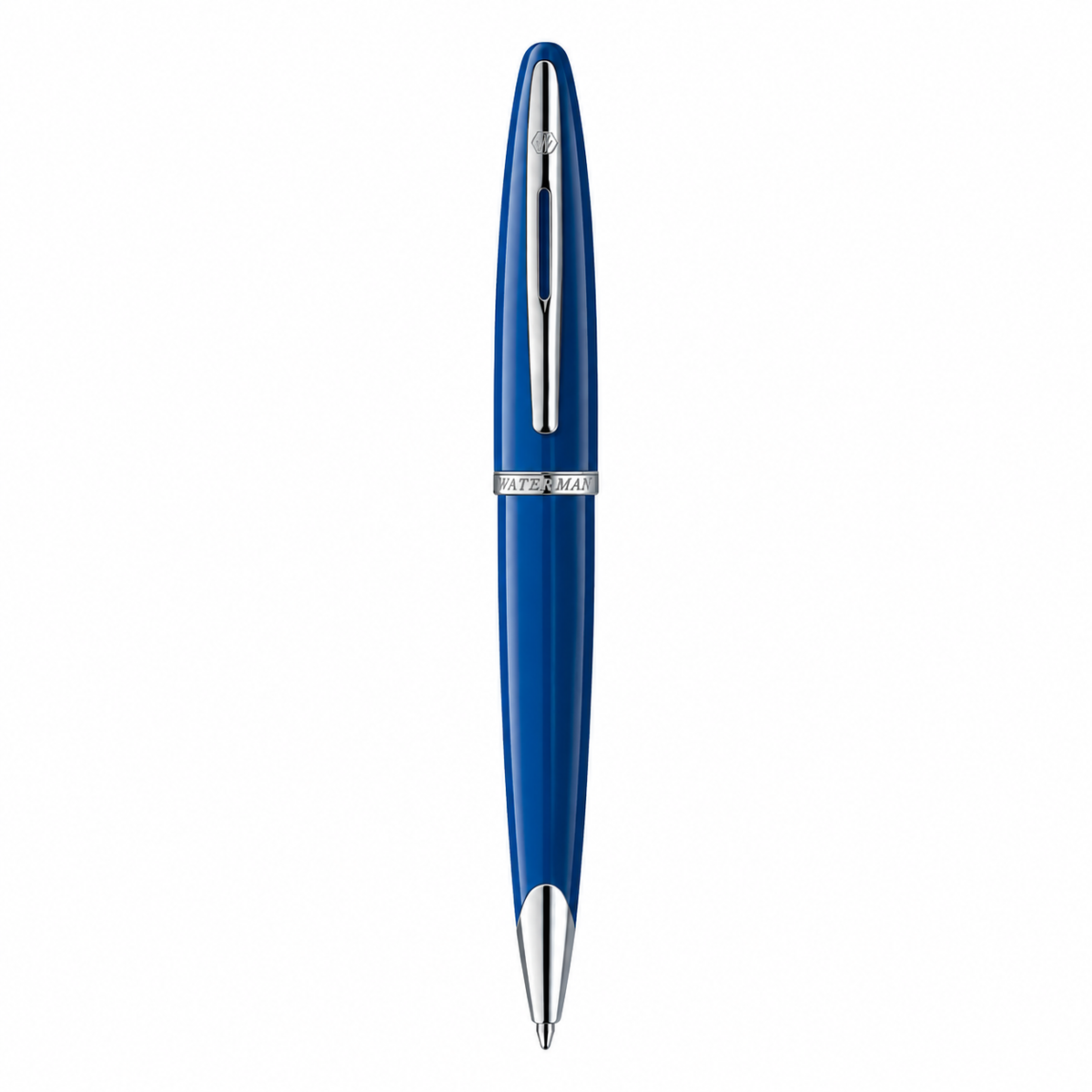 Waterman Carène Ballpoint Pen – Blue with Stainless Steel Trim