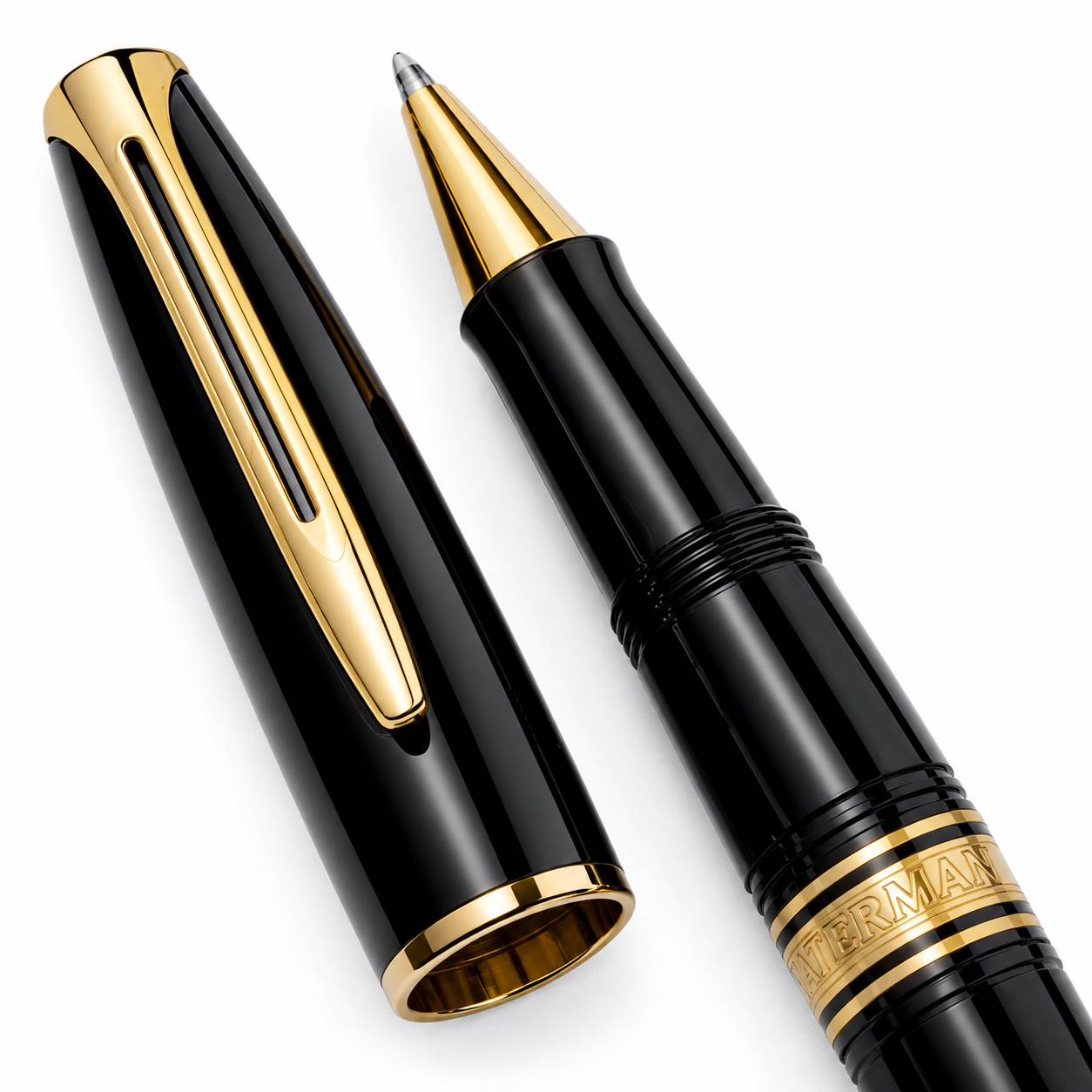 Waterman Charleston Ebony Black GT Rollerball Pen