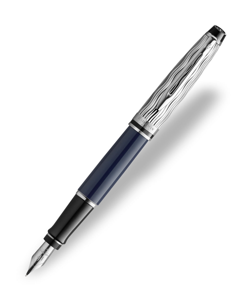 Waterman Expert Blue Obsession ST Fountain Pen – Premium Writing Instrument