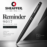 Sheaffer Reminder 9017 Ballpoint Pen — Matte Black | Black PVD Trim
