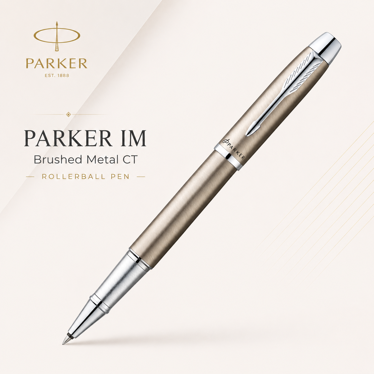 Parker IM Rollerball Pen – Brushed Metal CT