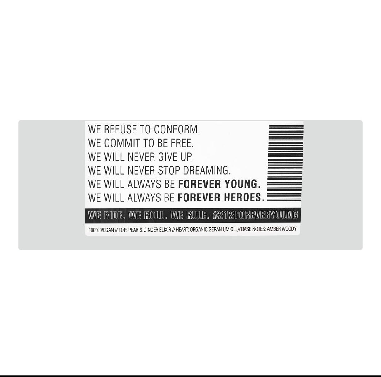 Carolina Herrera 212 Heroes Forever Young EDT for Men – 90ml | Fresh Woody Fragrance