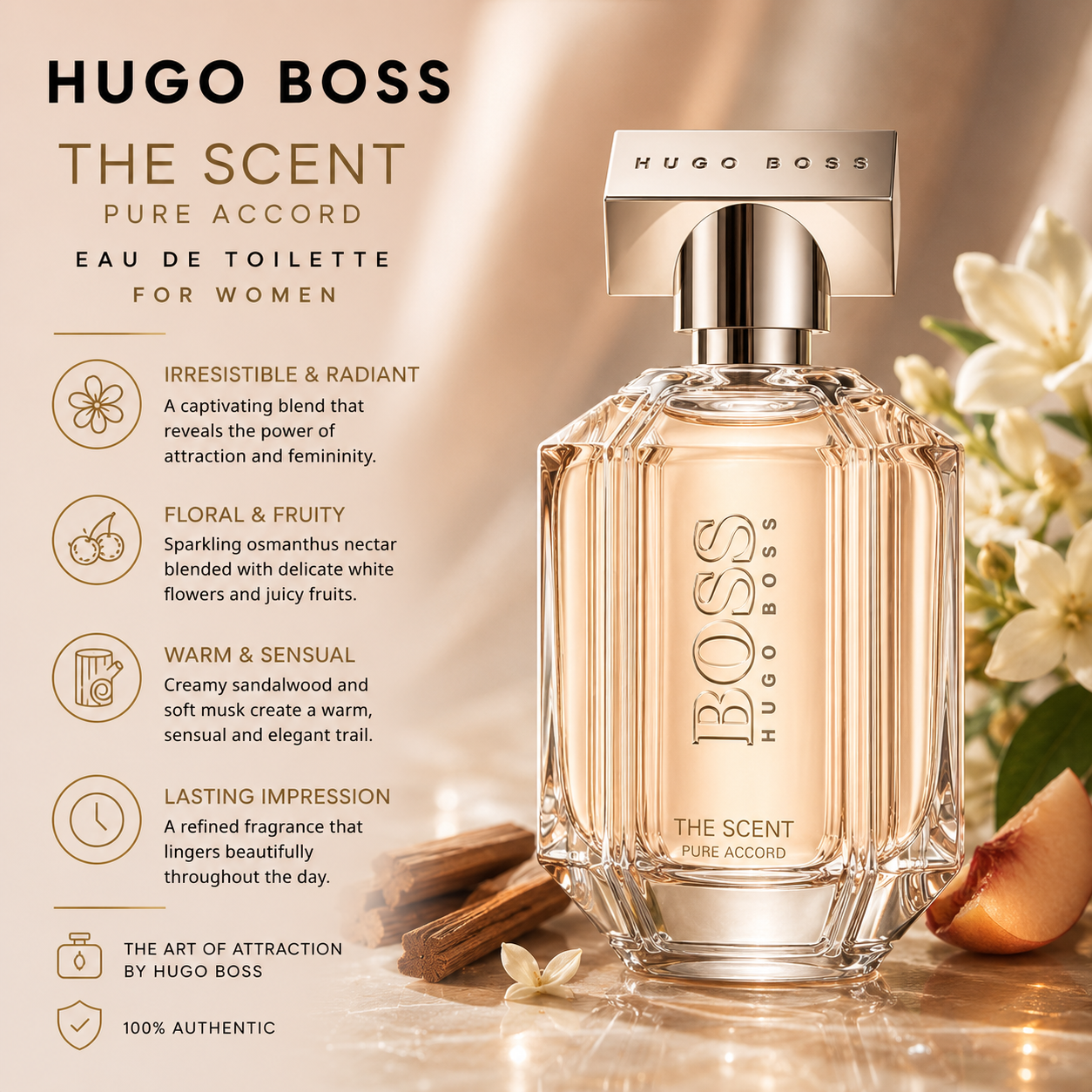Hugo Boss The Scent Pure Accord For Women Edt 100 ML-Perfume