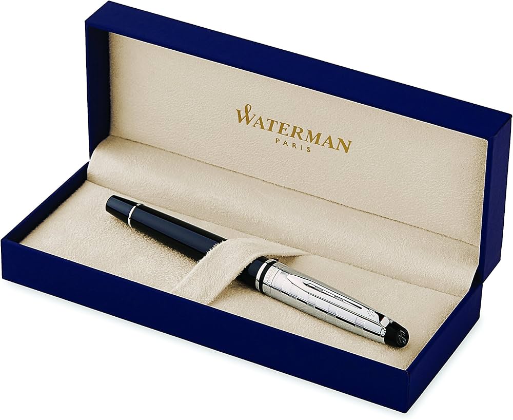 Waterman Expert Deluxe Black CT Rollerball Pen – Premium Writing Instrument