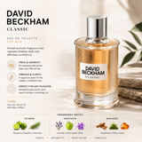 David Beckham Classic EDT for Men – 100ml | Fresh Aromatic Fragrance