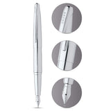 Cross ATX Pure Chrome Fountain Pen – Premium Chrome Finish | 886-2