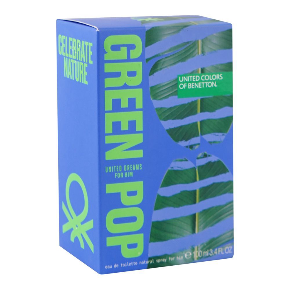 United Colors of Benetton Green Pop for Him Eau de Toilette – 100ml