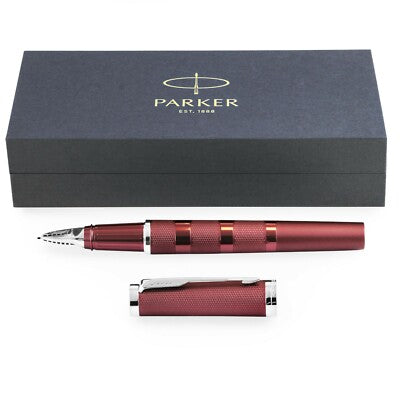 Parker Ingenuity Deluxe 5th Technology Rollerball Pen | Deep Red, Fine