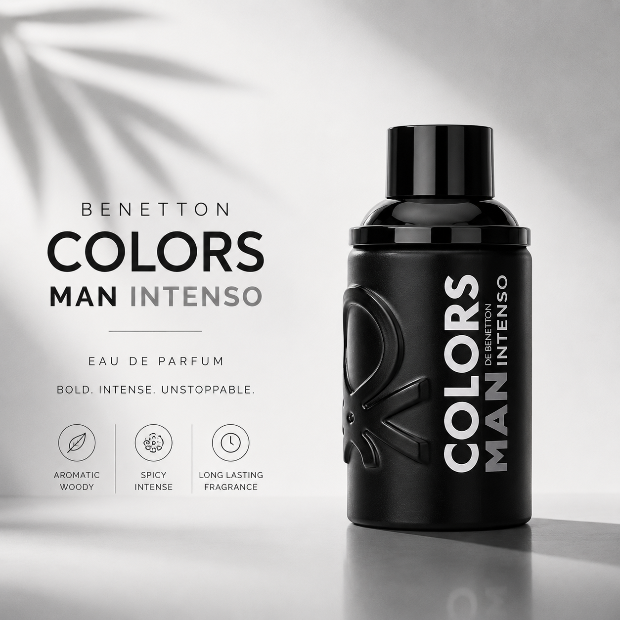 Benetton Colors Black Intenso EDP 100ml – Men's Fragrance