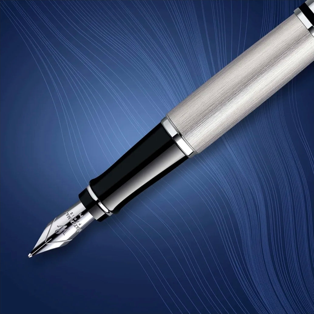 Waterman Expert Fountain Pen – Stainless Steel with Chrome Trim