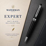 Waterman Expert Matt Black Ballpoint Pen – Premium Writing Instrument